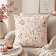 Monograma de Abóbora Pastel – Inicial Personalizad