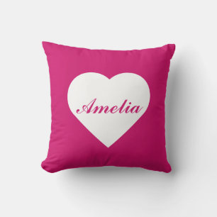 Almofada Monograma de Amor Rosa Quente