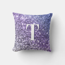 Monograma de Brilho Grosso com Ombre Roxo Personal