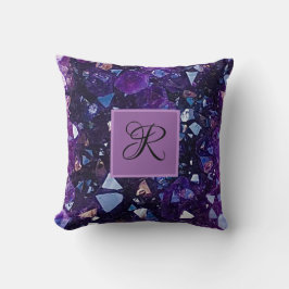 Almofada Monograma de Cristal Quartz Ametist Roxo