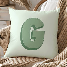 Almofada Monograma de Letra G Inicial Personalizado Elegant