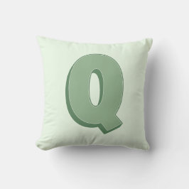 Almofada Monograma de Letra Q Elegante Personalizado Inicia