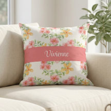 Monograma de Nome de Flor Silvestre com Aquarela R