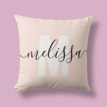 Monograma de Nome Feminino Caligrafia Rosa