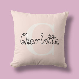 Almofada Monograma de Nome Feminino Caprichoso Manuscrito R