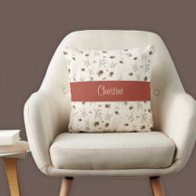 Monograma de Nome Florestal em Aquarela Elegante