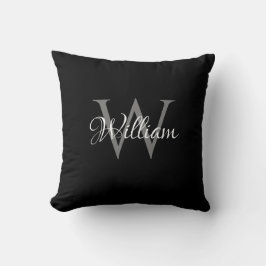 Almofada Monograma de Script Inicial Personalizado