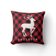 Monograma de Xadrez de Buffalo Vermelho Russo