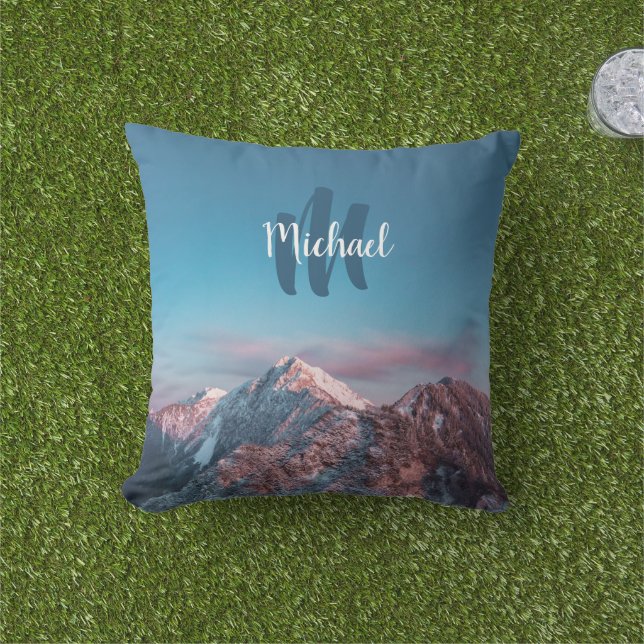 Almofada Monograma do céu magnético Storžič Eslovênia (Grama)