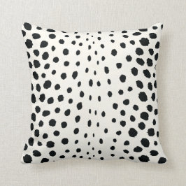 Almofada Monograma do padrão-impressão do chic black cheeta
