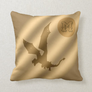 Almofada Monograma Dourado de luxo Dragão