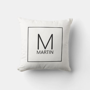 Almofada Monograma e Nome Personalizados Modernos