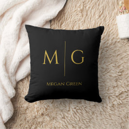 Almofada Monograma Elegante Com Nome Personalizado