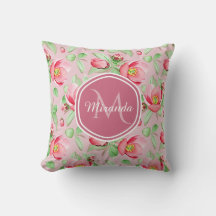 Monograma Flor de Maçã Rosa