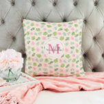 Almofada Monograma Floral Clássico Moderno<br><div class="desc">Travesseiro decorativo de Monograma Floral Moderno</div>