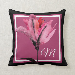 Almofada Monograma Floral Watercolor II