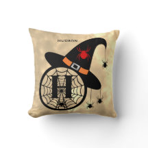 Monograma H Halloween Sky Witeen Nome das Aranhas
