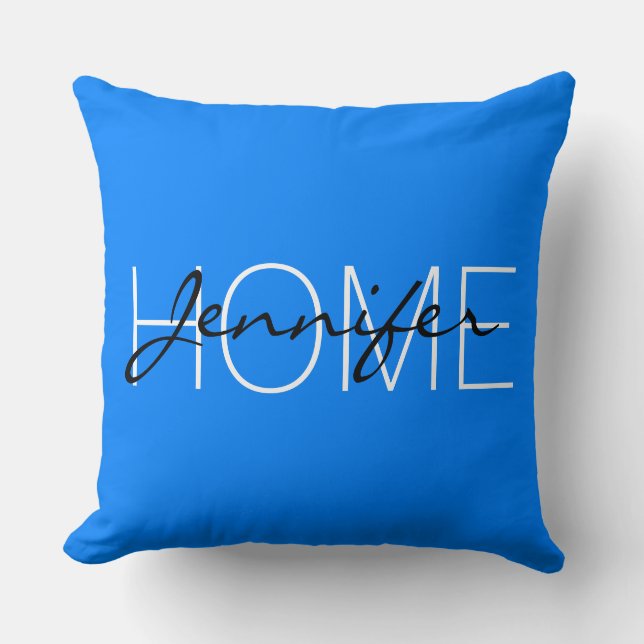 Almofada Monograma home do Azure color (Frente)