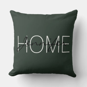 Almofada Monograma home preto verde