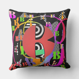 Almofada Monograma inicial B múltiplo