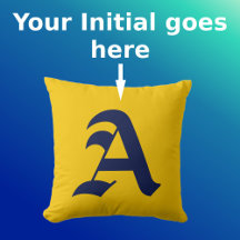 Monograma inicial de Marinho mínimo amarelo-mostar