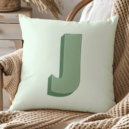 Almofada Monograma Inicial Personalizado Letra J Elegante