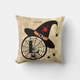 Almofada Monograma L Halloween Sky Witeen Nome