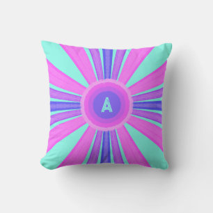 Almofada Monograma Listrado Multicolorido