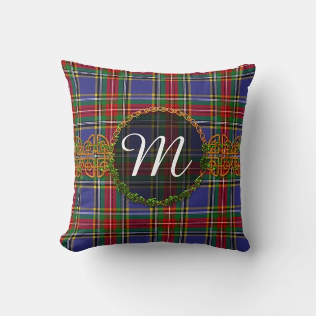 Almofada Monograma MacBeth Tartan (Frente)