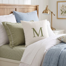 Monograma Minimalista Verde Oliva e Branco