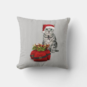 Almofada Monograma OBSOLETO de Natal de Gato e Rato