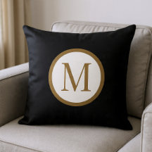 Monograma Personalizado com Selo Central Preto e D