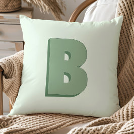Almofada Monograma Personalizado da Letra B Elegante Inicia
