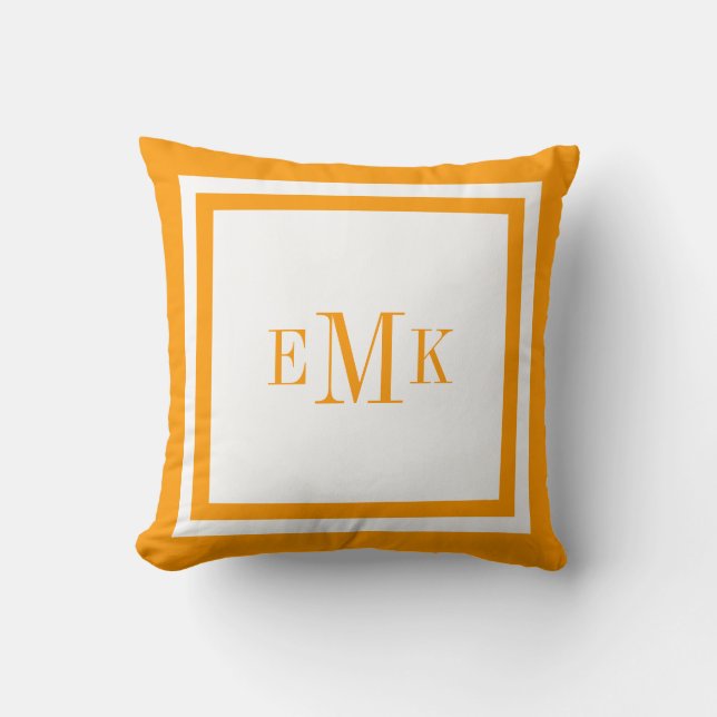 Almofada Monograma Personalizado de Pontos de Fita de Pré-D (Frente)