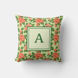 Almofada Monograma Personalizado - Floral Moderno Elegante