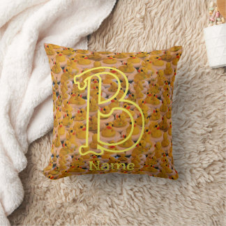 Almofada Monograma Personalizado Inicial Nome Patos de Borr