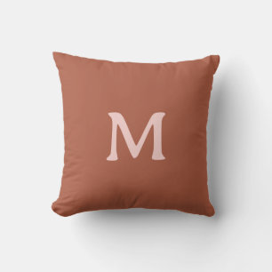 Almofada Monograma Personalizado Laranja Queimado