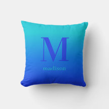 Monograma personalizado & nome Turquesa para Gradi