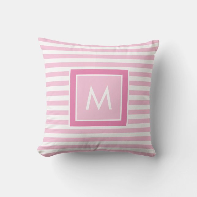 Almofada Monograma personalizado para bebê (Frente)