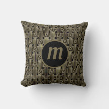 Monograma Preto Dourado Art Déco