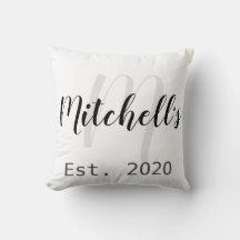 Monograma preto e branco moderno