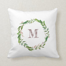 Monograma Russo A Aquarela Deixa Laurel Wreath