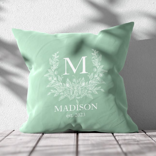 Almofada Monograma Russo Personalizado Inicial (Criador carregado)