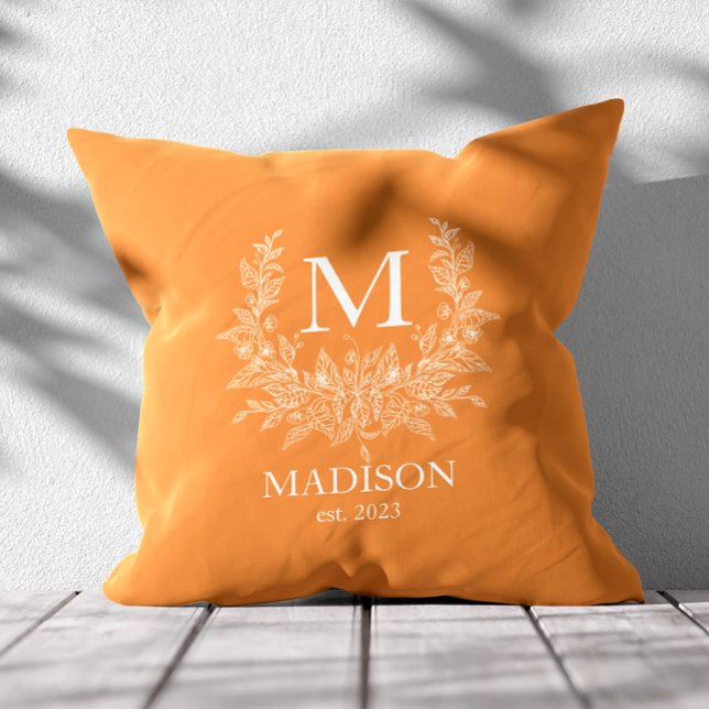 Almofada Monograma Russo Personalizado Inicial (Criador carregado)