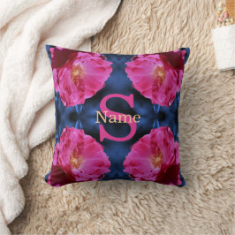Almofada Monograma Seu Nome e Inicial Arte Rosa Personaliza