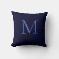 Monograma Único Clássico Azul Negro