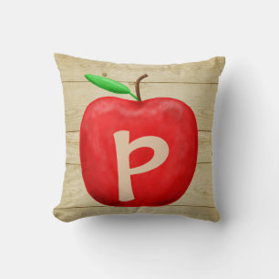 Almofada Monograma vermelho de Apple