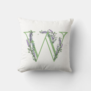 Almofada Monograma W Lavanda Eucalyptus