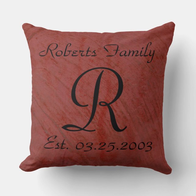 Almofada Monogramas Faux termina Padrões (Frente)