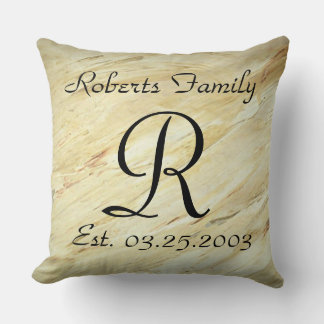 Almofada Monogramas Faux termina Padrões